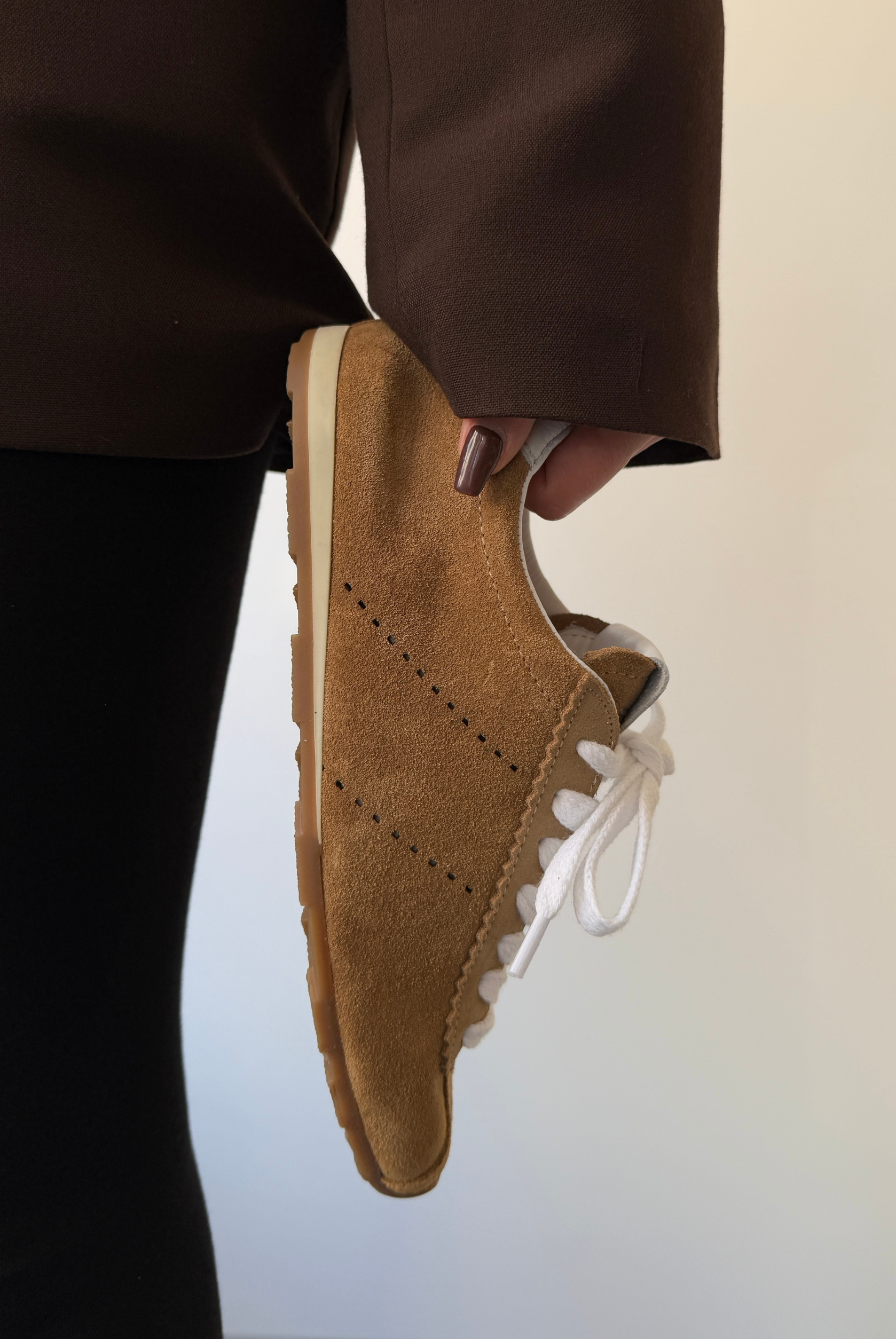 Kadın Hakiki Deri Ayakkabı CAMEL SÜET