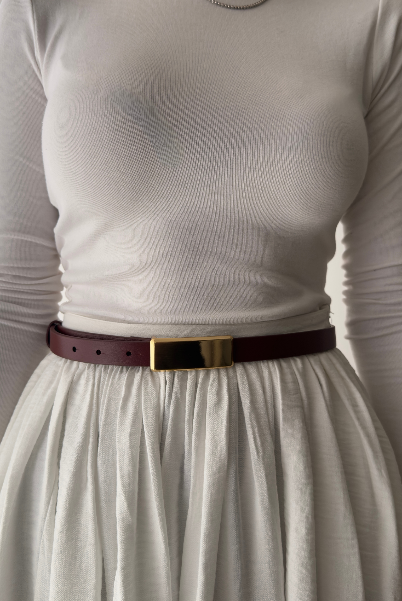 Kadın Kemer Gold Tokalı BORDO