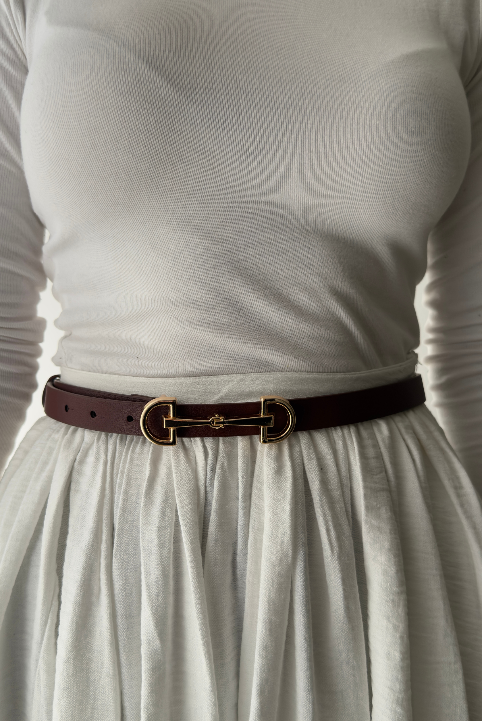 Kadın Kemer Gold Tokalı BORDO