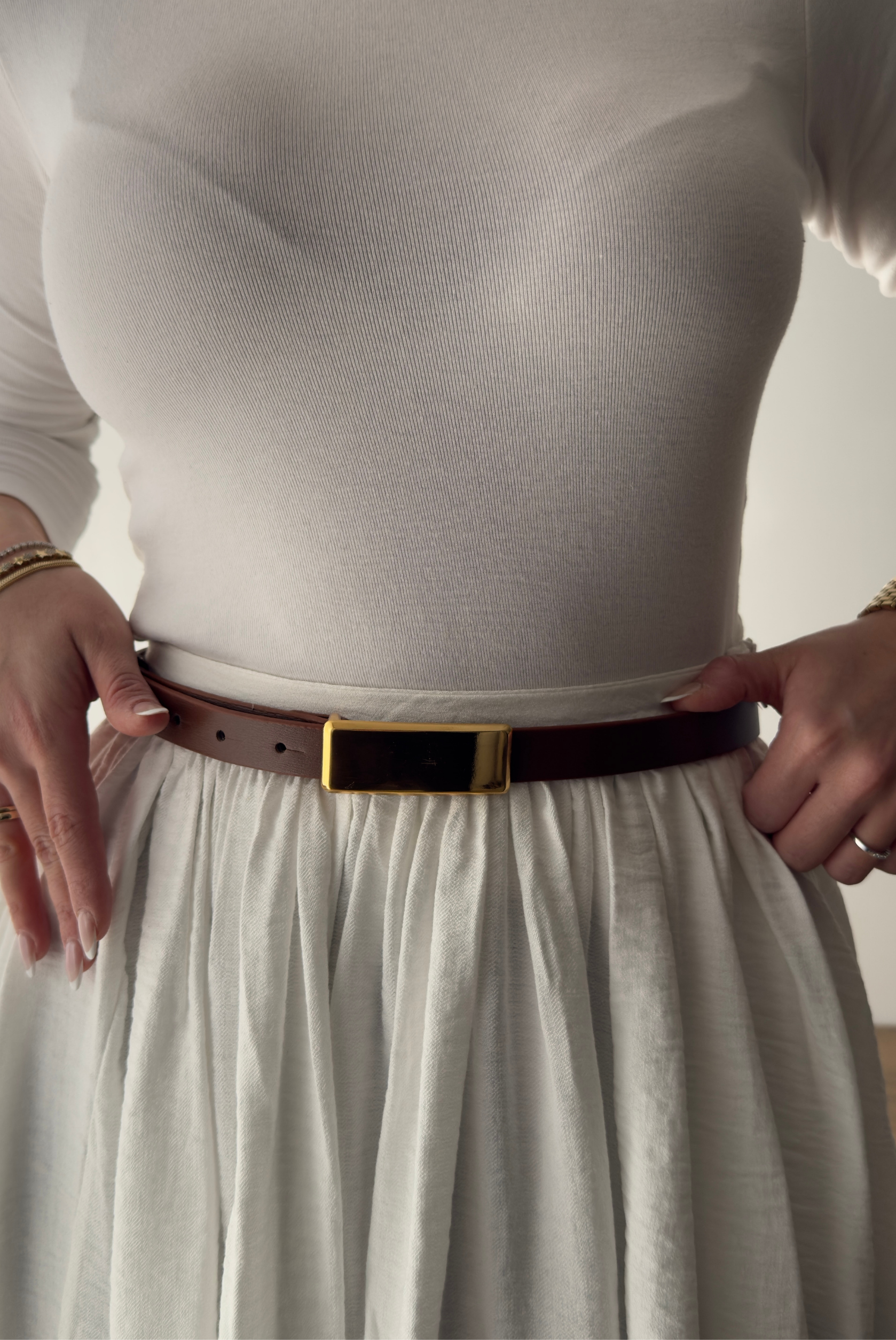 Kadın Kemer Gold Tokalı TABA