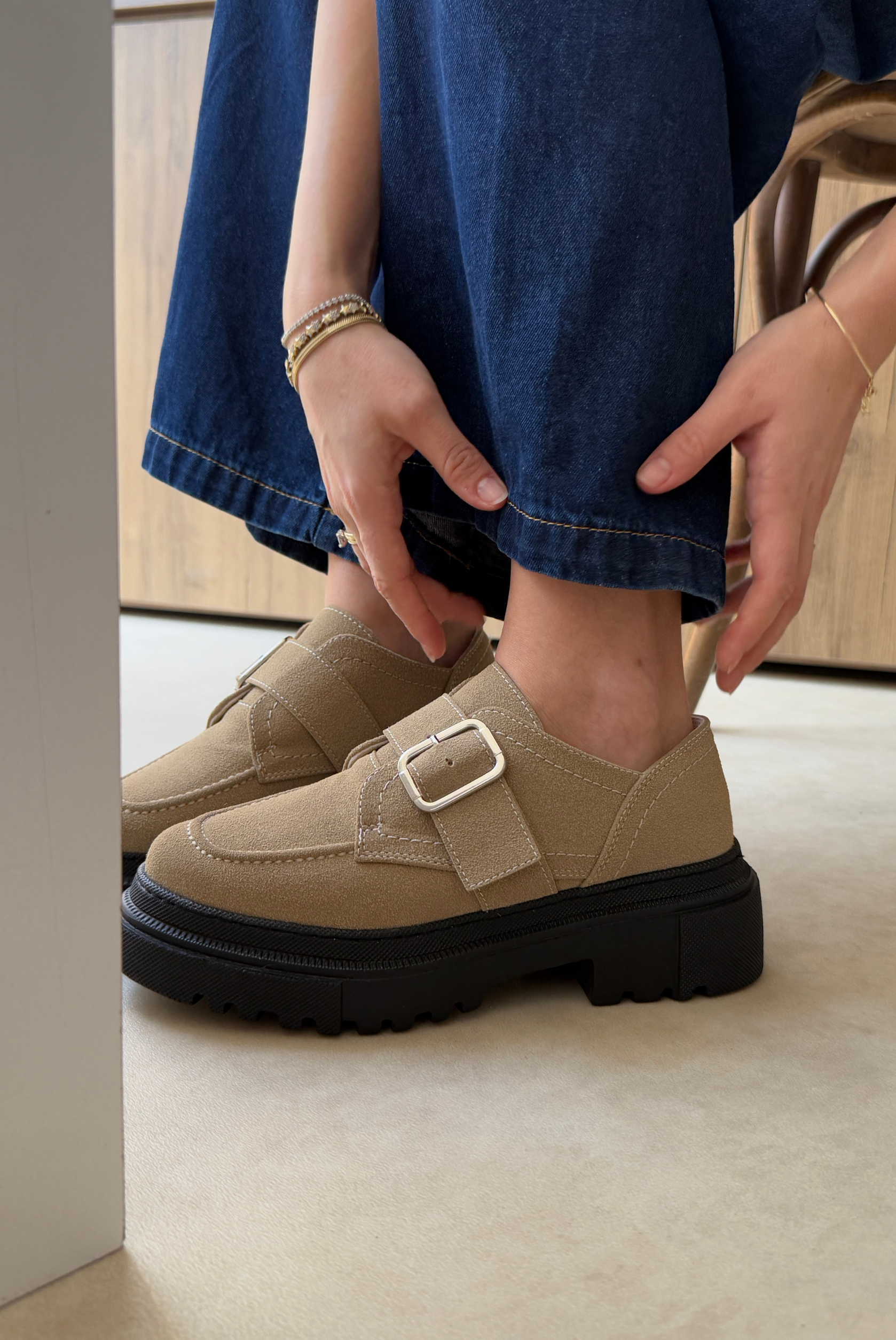 Kadın Makosen Ayakkabı BEJ SÜET