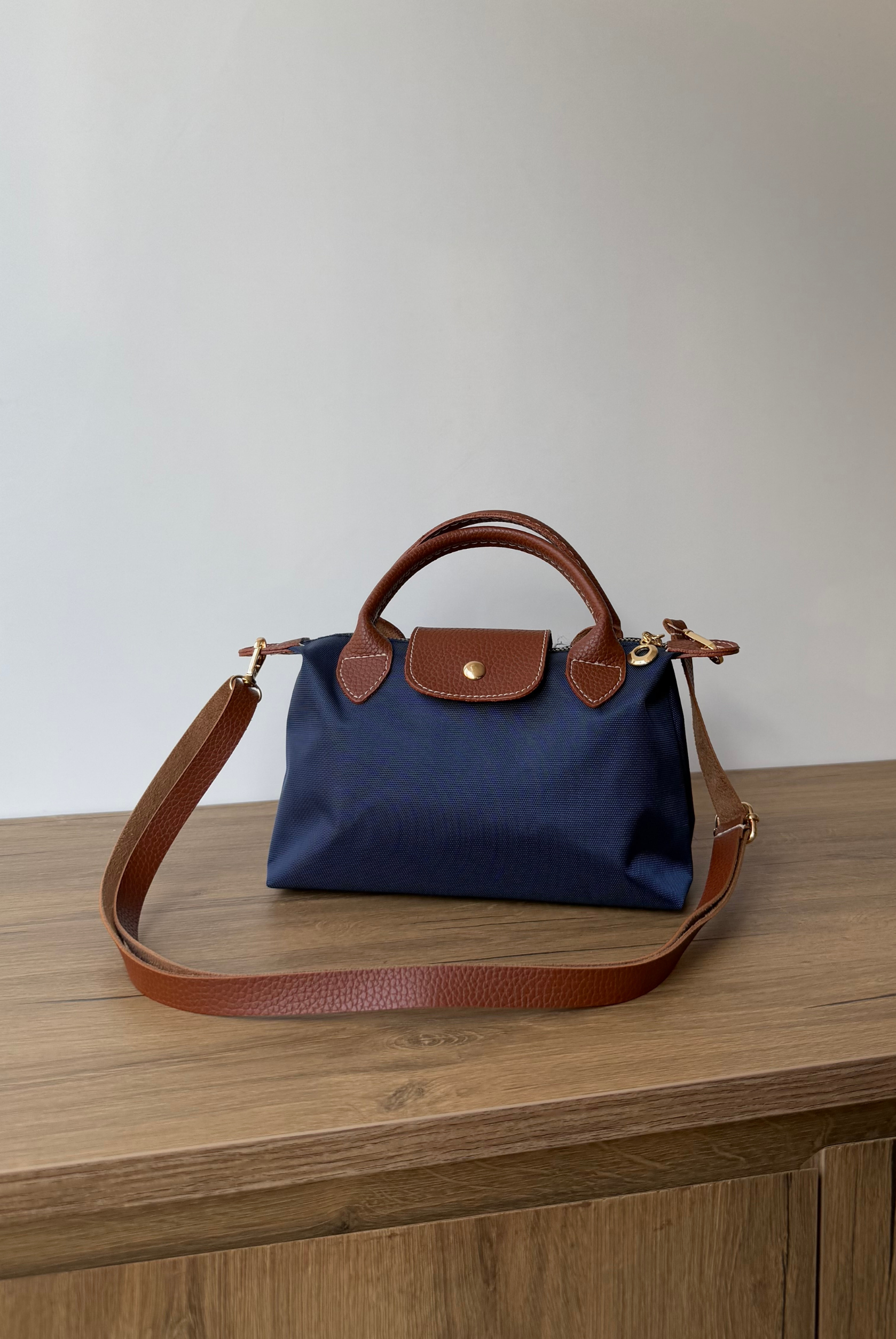 Kadın Mini Keten Çanta LACİVERT