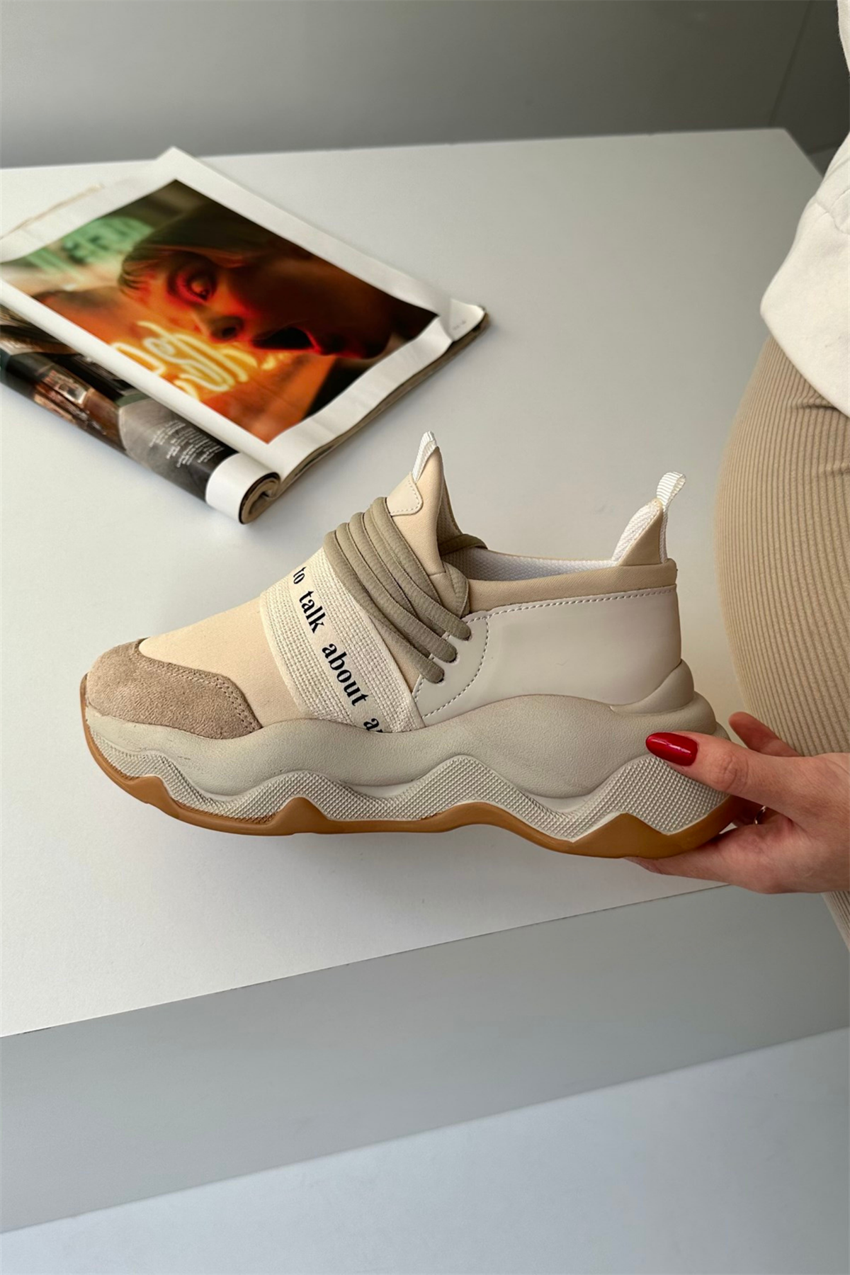 Kadın Spor Ayakkabı BEJ