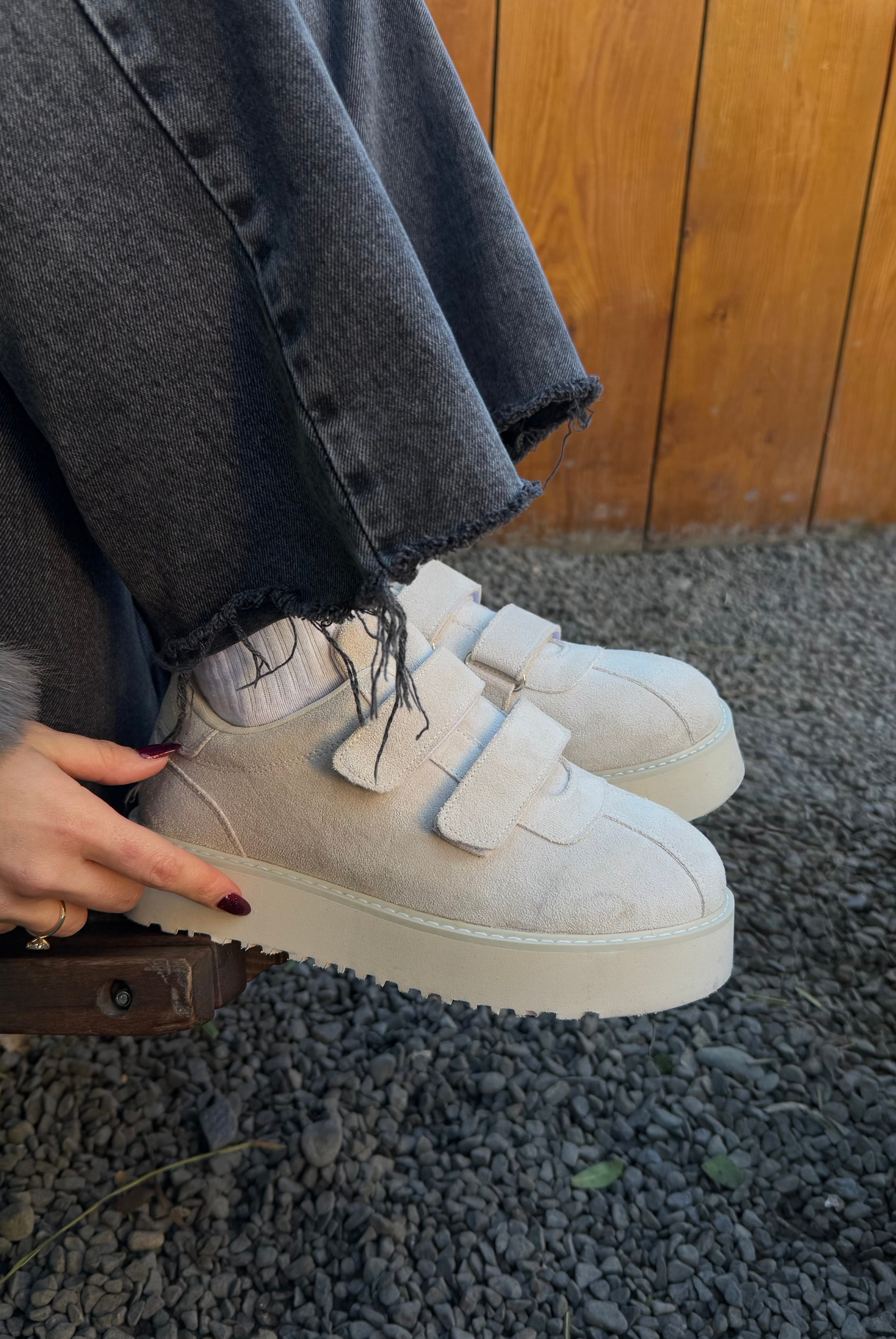 Kadın Spor Ayakkabı BEJ SÜET