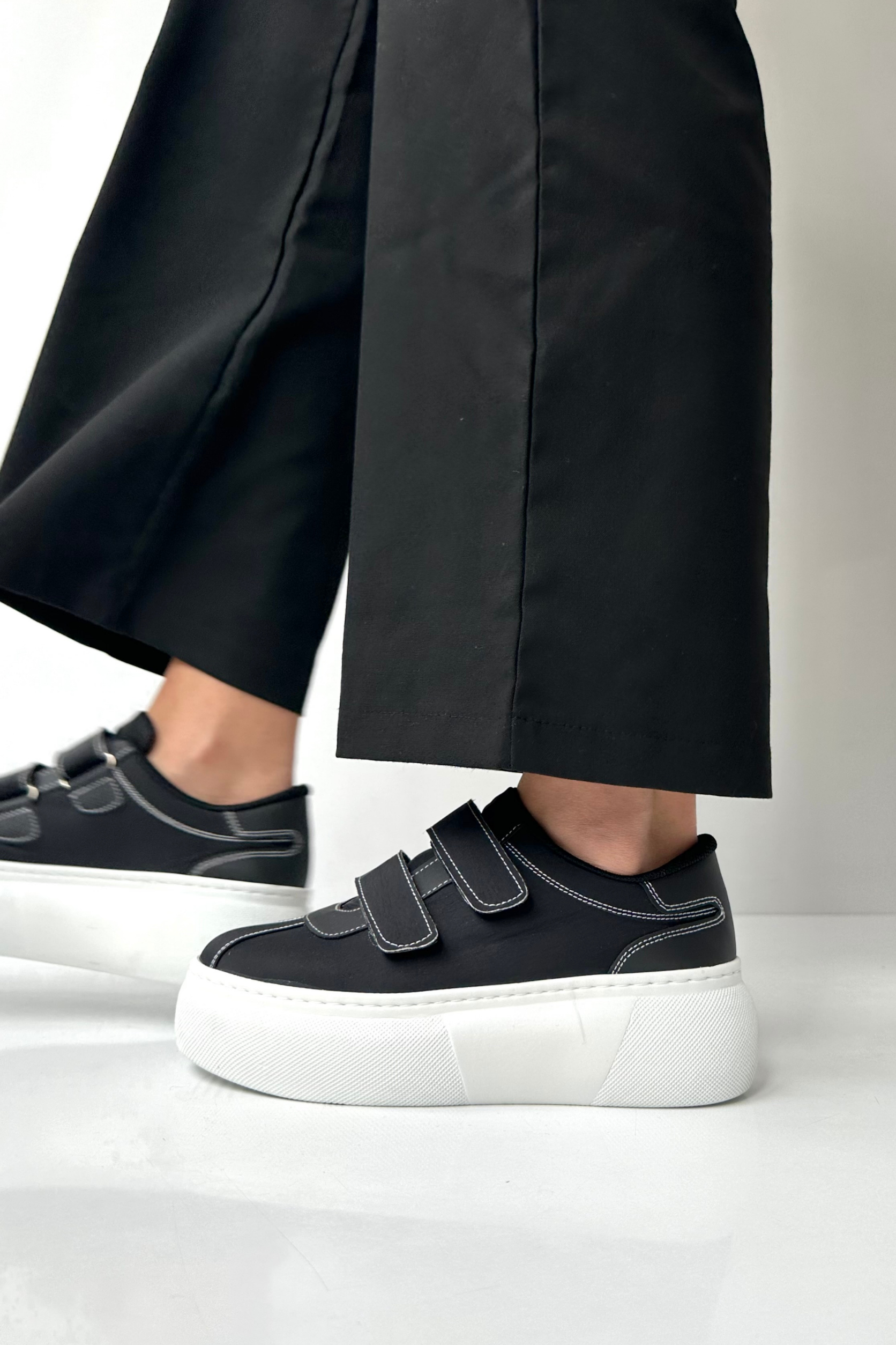 Kadın Spor Ayakkabı SİYAH BEYAZ