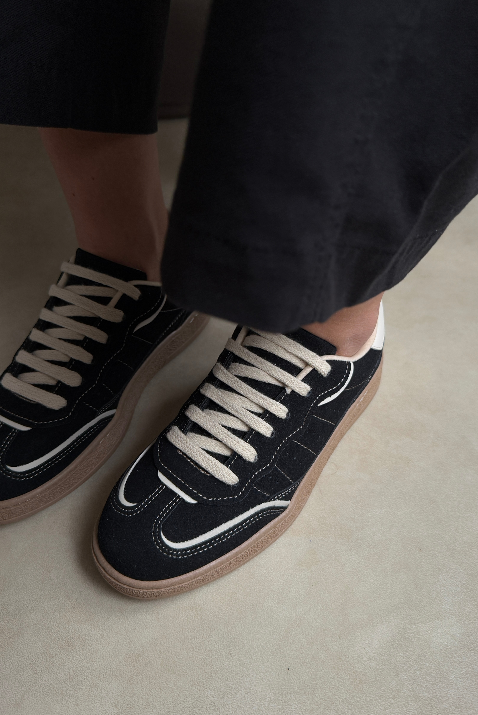 Kadın Spor Ayakkabı SİYAH SÜET