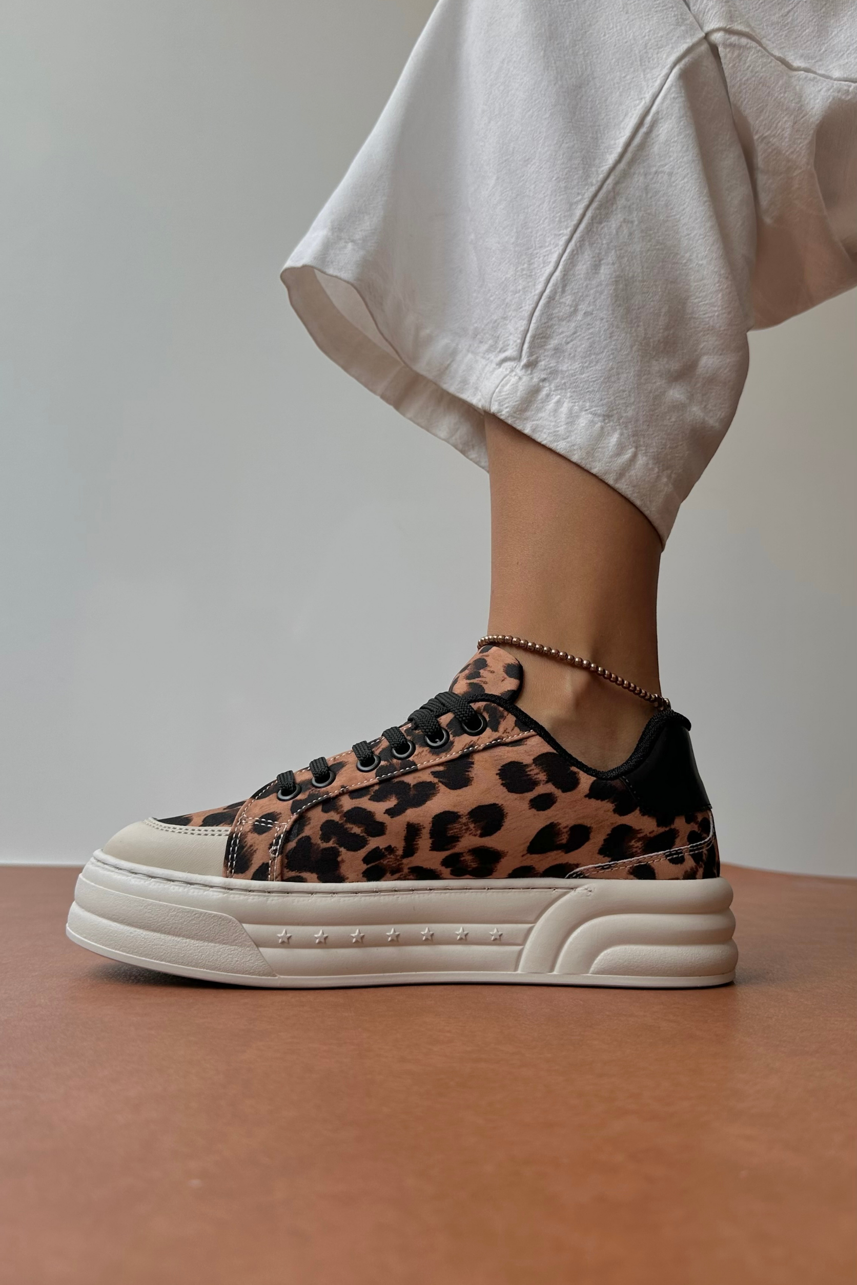 Kadın Spor Ayakkabı TABA LEOPAR