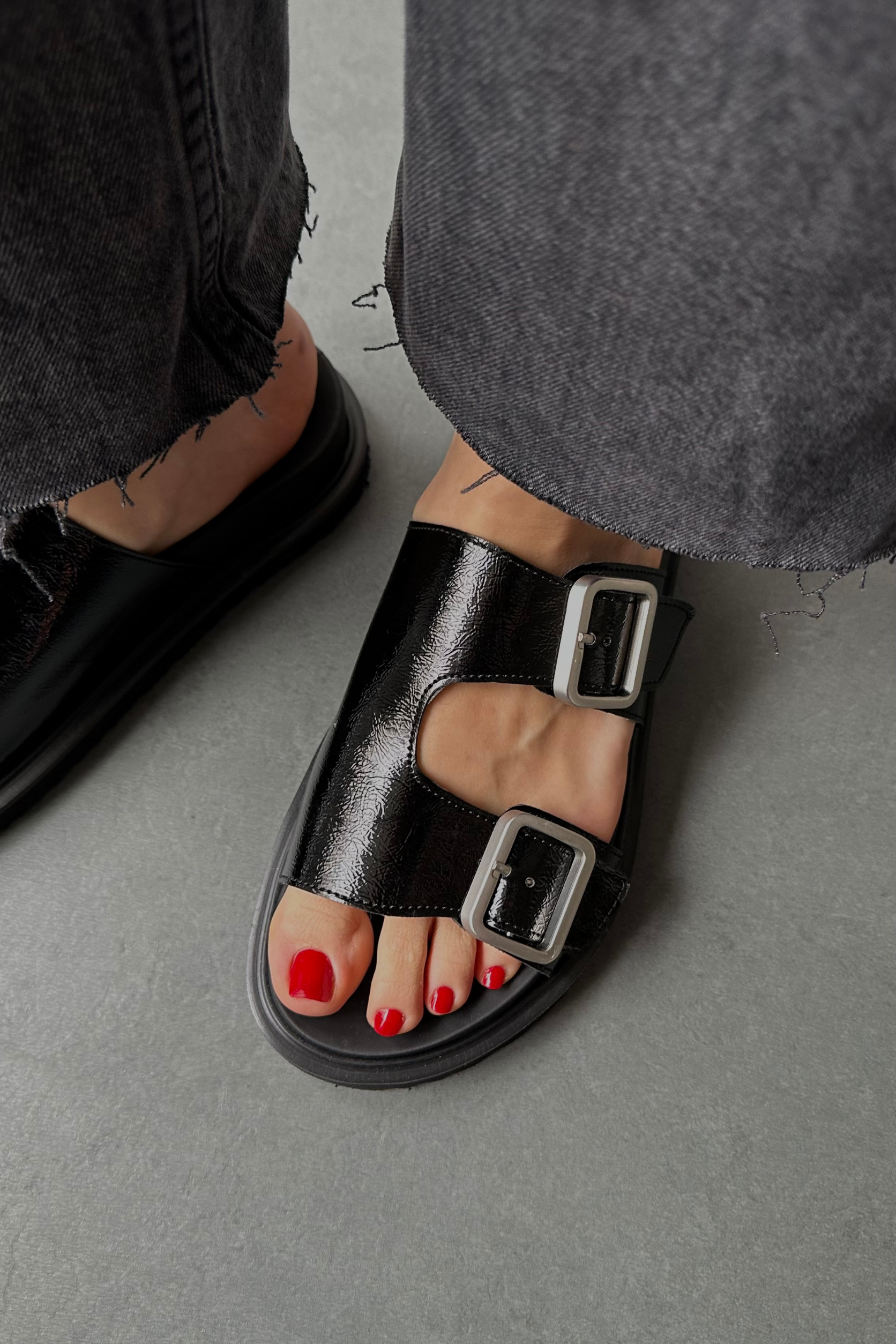 Kadın Terlik SİYAH RUGAN