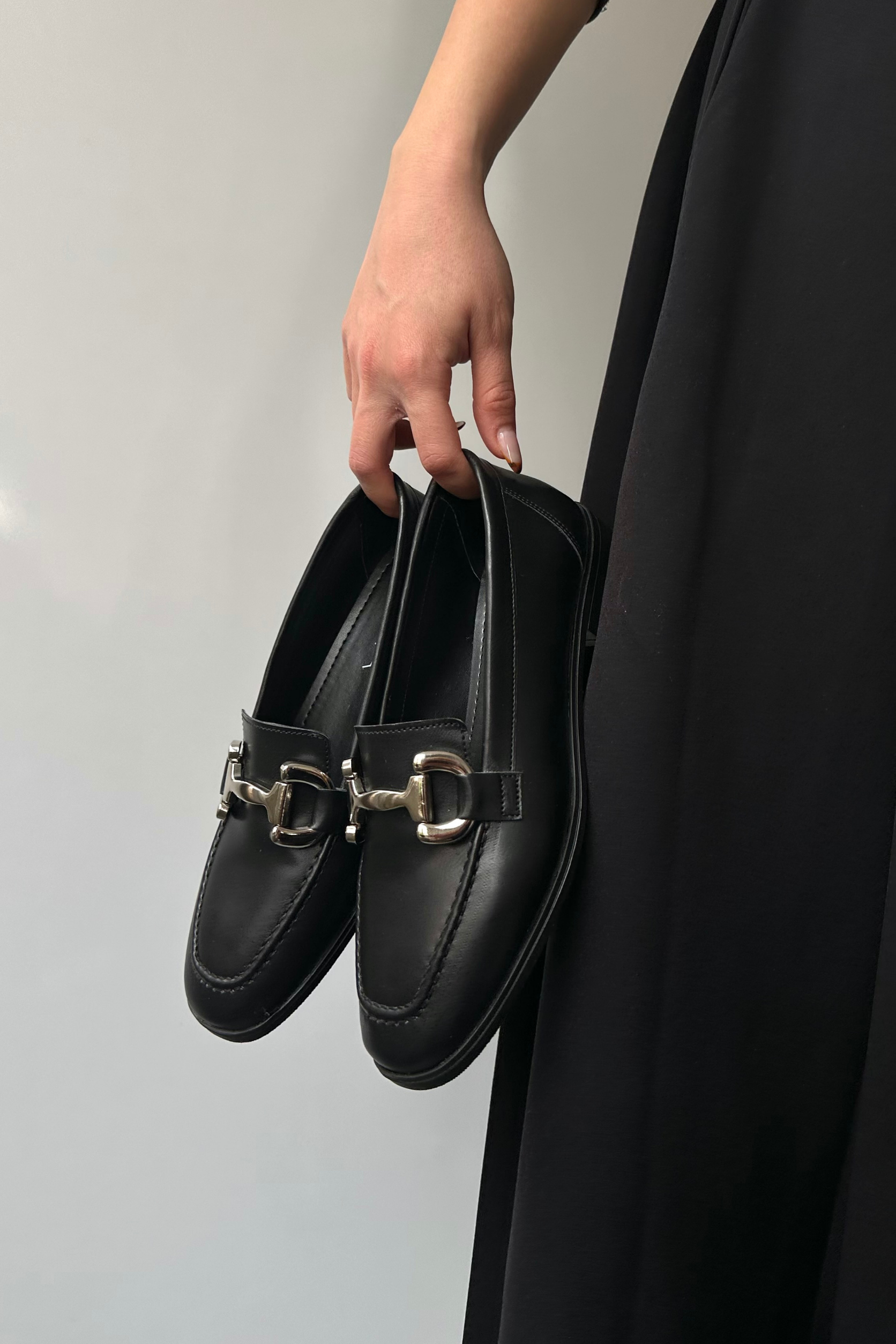 Kadın Tokalı Loafer SİYAH