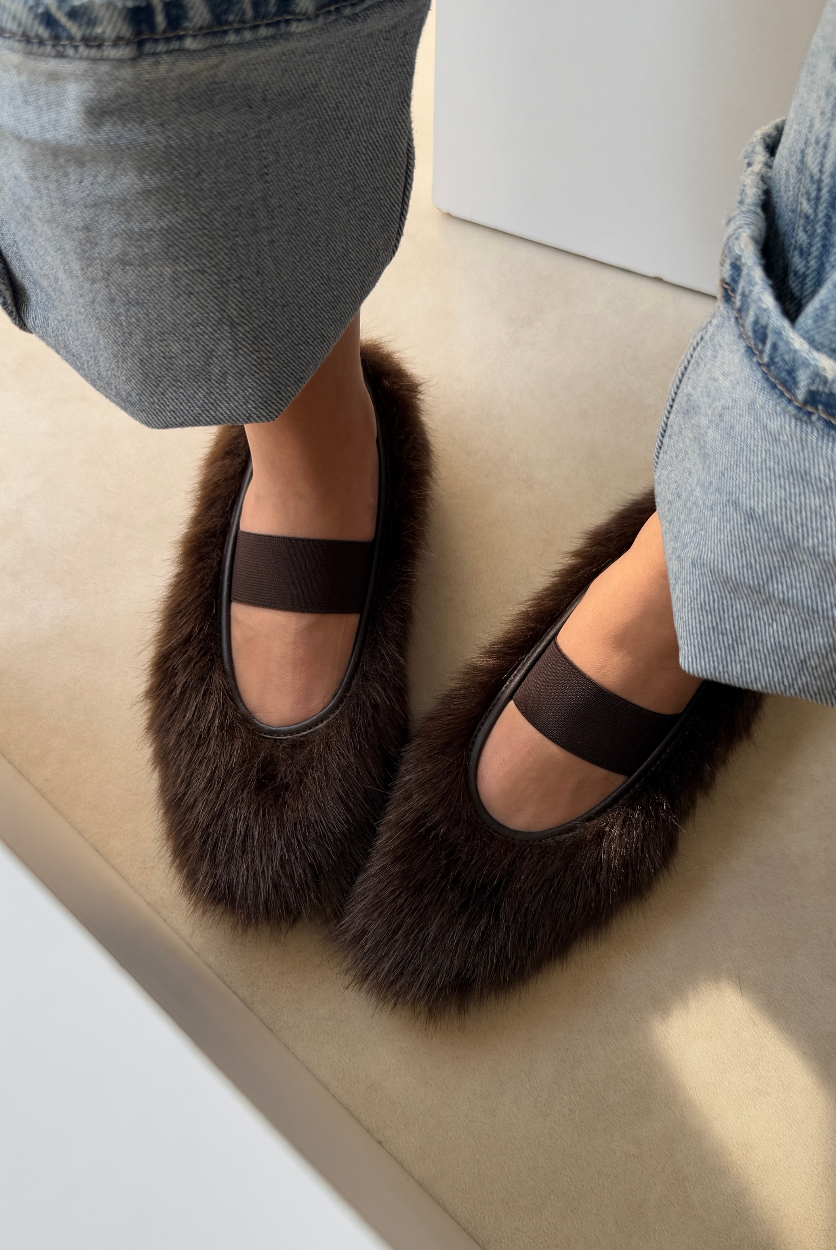 Kadın Tüylü Babet ACI KAHVE