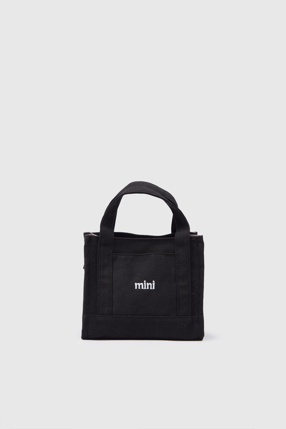 Kanvas Kumaş Kadın Çapraz Çanta Mini SİYAH