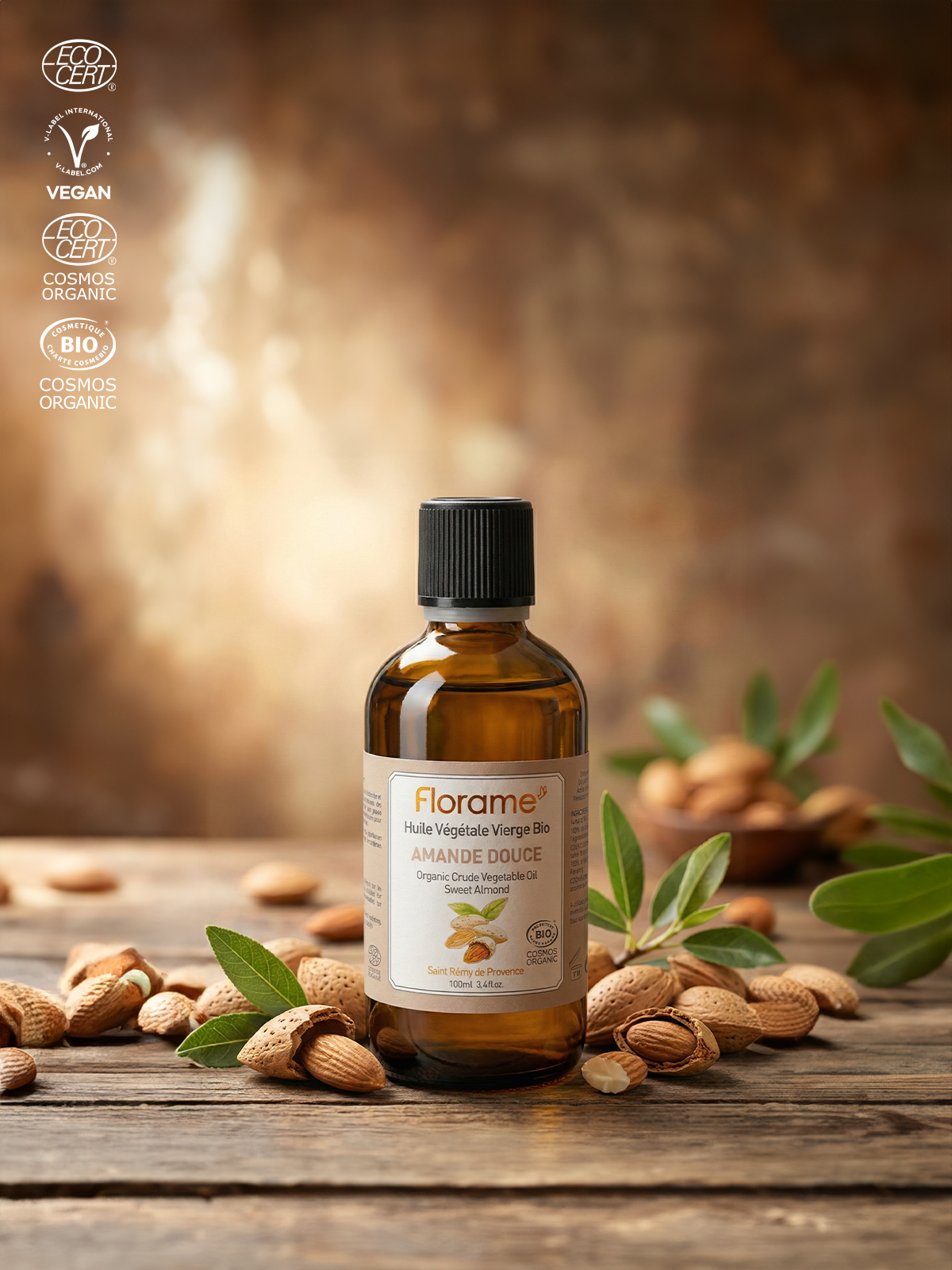 Organik Tatlı Badem Yağı (Prunus amygdalus dulcis) - 100 ml