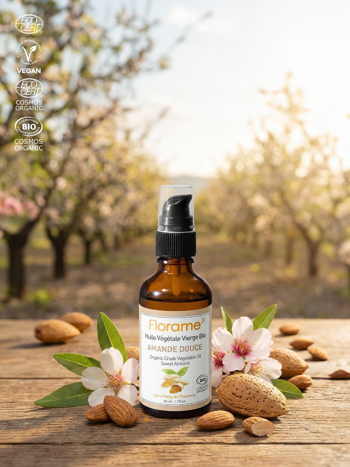 Organik Tatlı Badem Yağı (Prunus amygdalus dulcis)- 50 ml