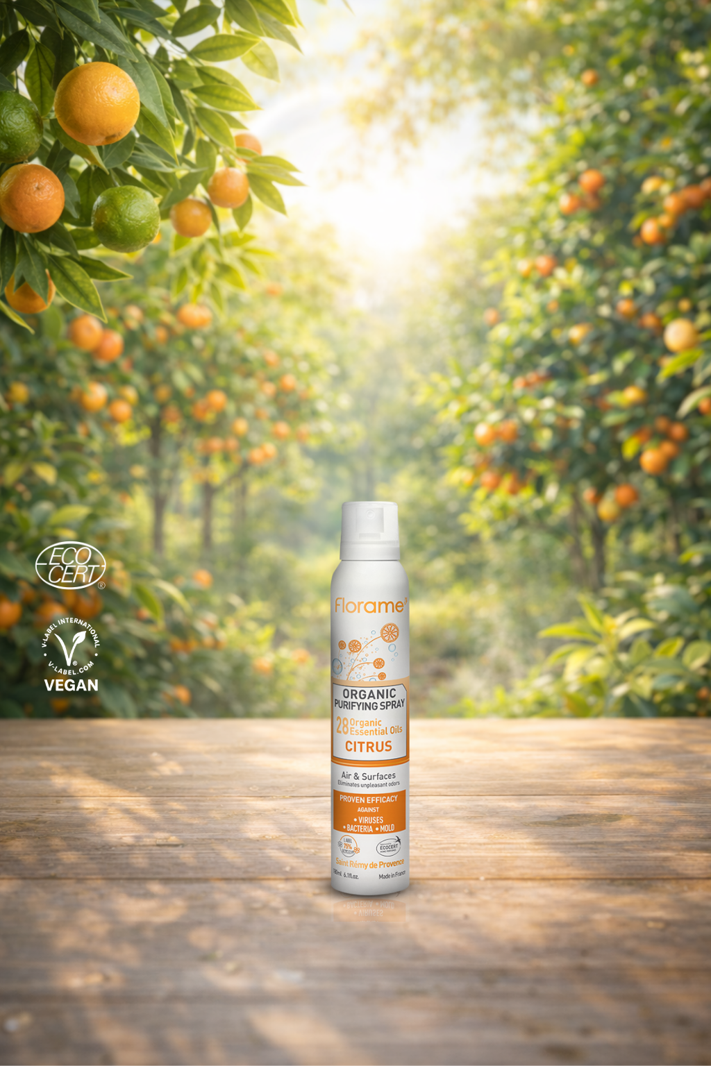 Organik Turunçgil Kokulu Arındırıcı Hava Spreyi 180 ml 