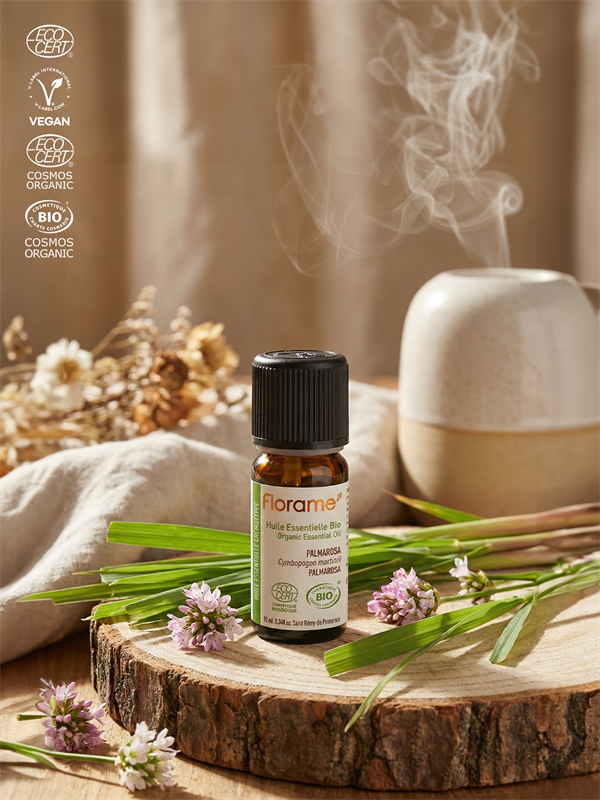 Organik Palmarosa Uçucu Yağı (Cymbopogon martinii)-10 ml