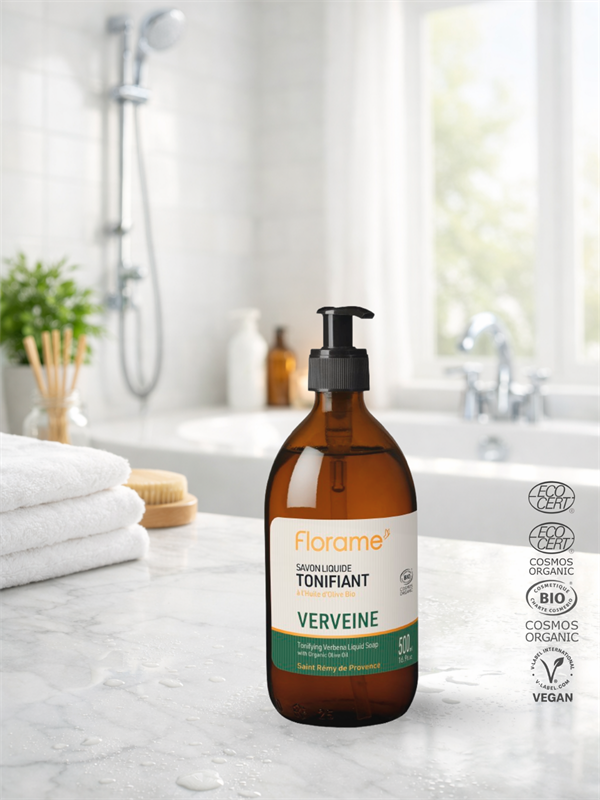 Organik Verbena Cam Şişe Sıvı Sabun 500 ml