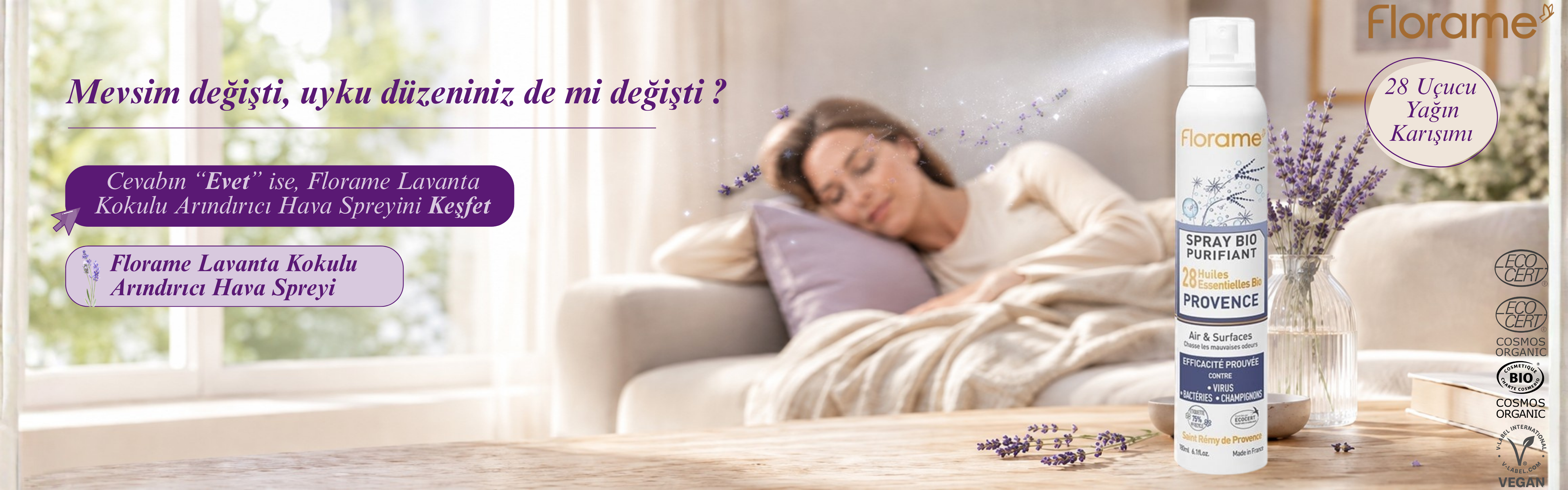 Lavanta Kokulu Arındırıcı Sprey 