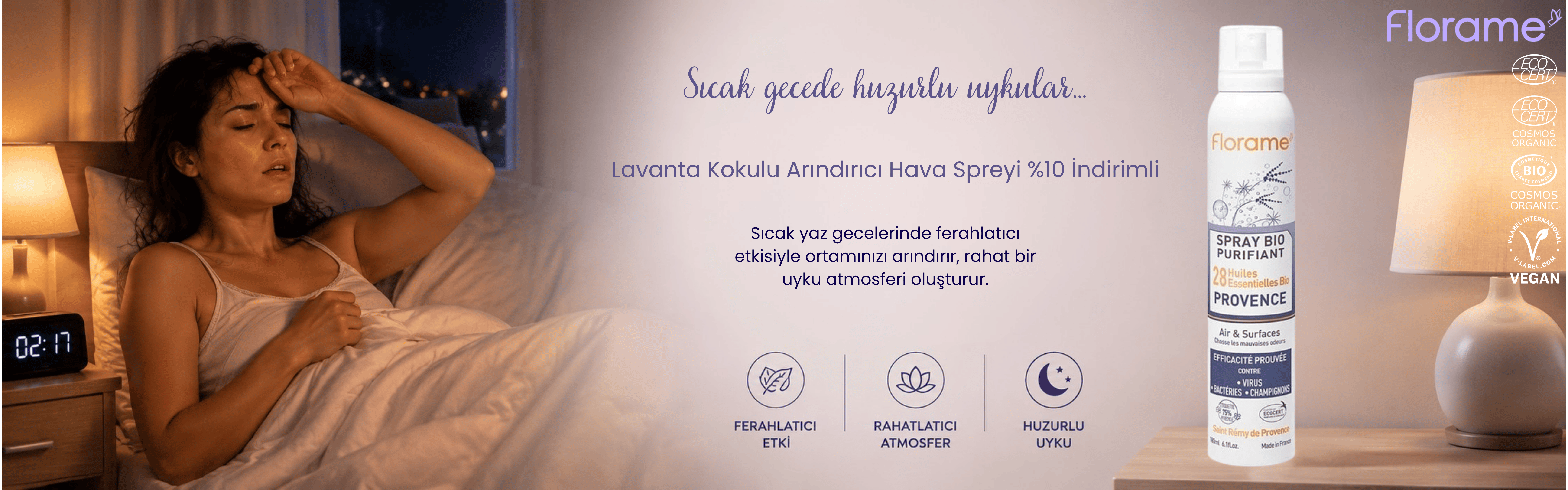 Lavanta Kokulu Arındırıcı Sprey