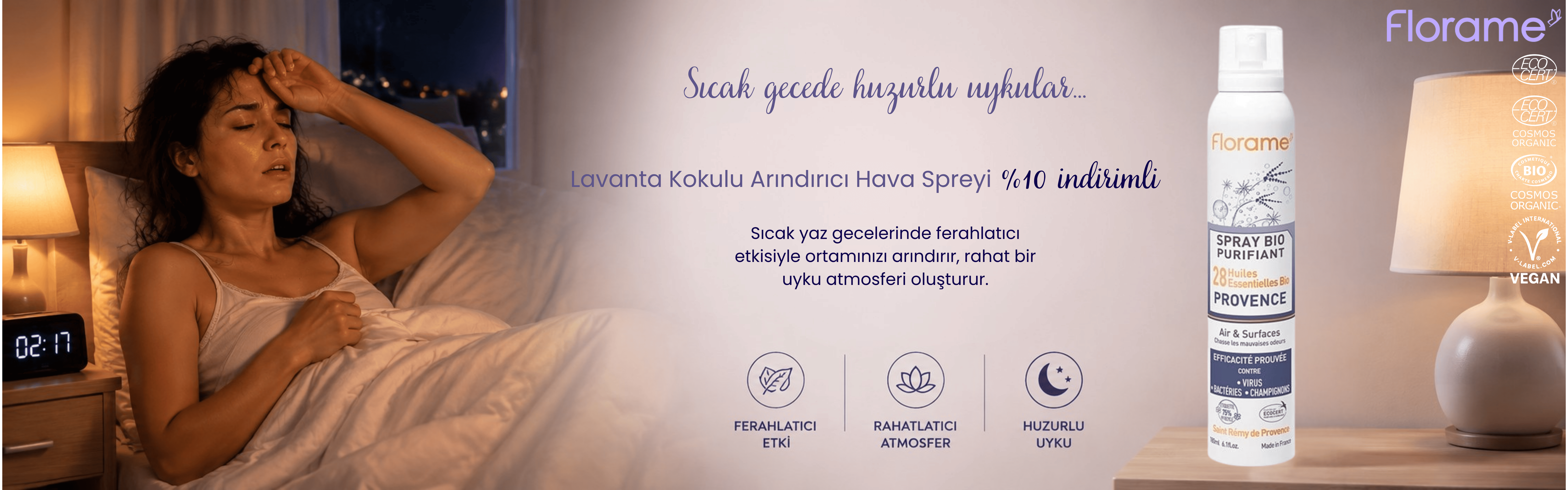 Lavanta Kokulu Arındırıcı Sprey