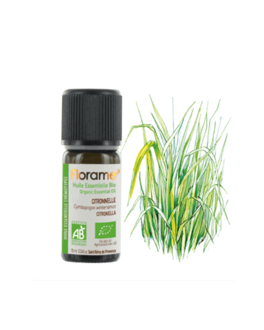 Organik Citronella Uçucu Yağı (Cymbopogon winterianus)-10 ml