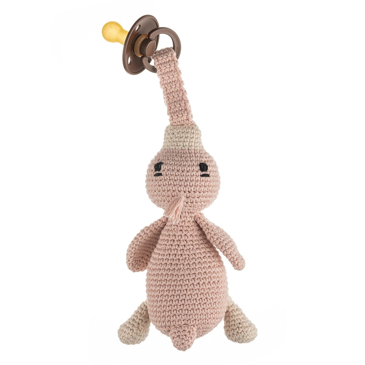 Cuddly Amigurumi Fil Çıngıraklı Bileklik -Gri
