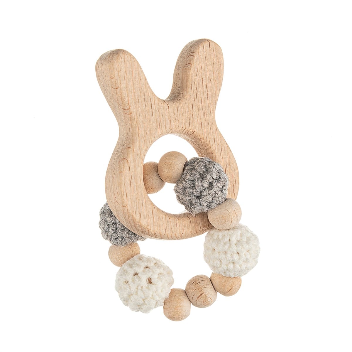 Cuddly Amigurumi Sallanan At Diş Kaşıyıcı-Ekru