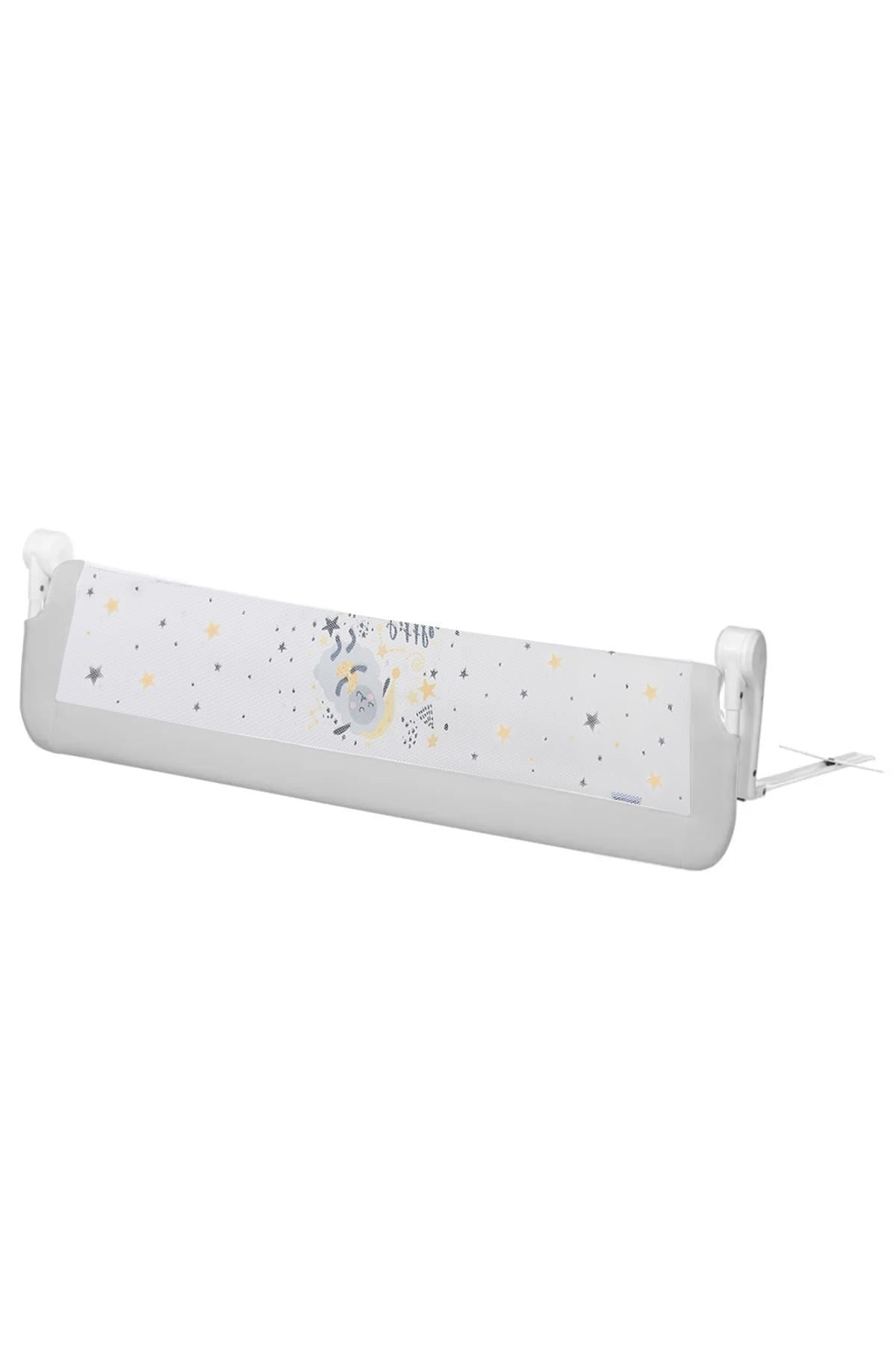 Wellgro 150*65 cm Gri Renk Yatak Bariyeri, Yatak Korkuluğu