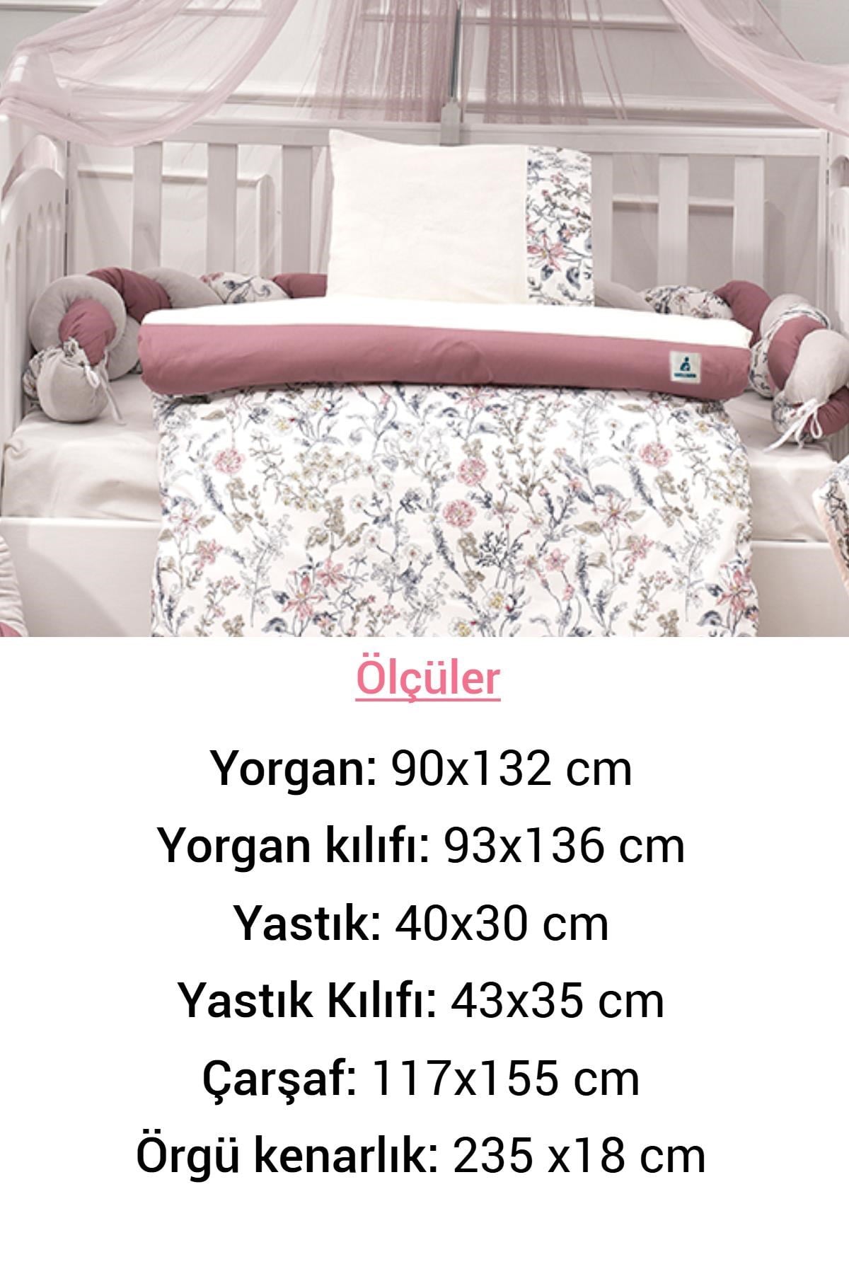 Wellgro 6 Parça Flower Beşik & Karyola Uyku Seti