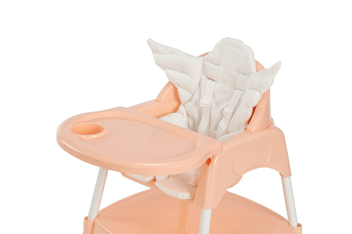 Wellgro Angel Melek Kanatlı Çalışma Masalı Somon Mama Sandalyesi -Çift Pedli