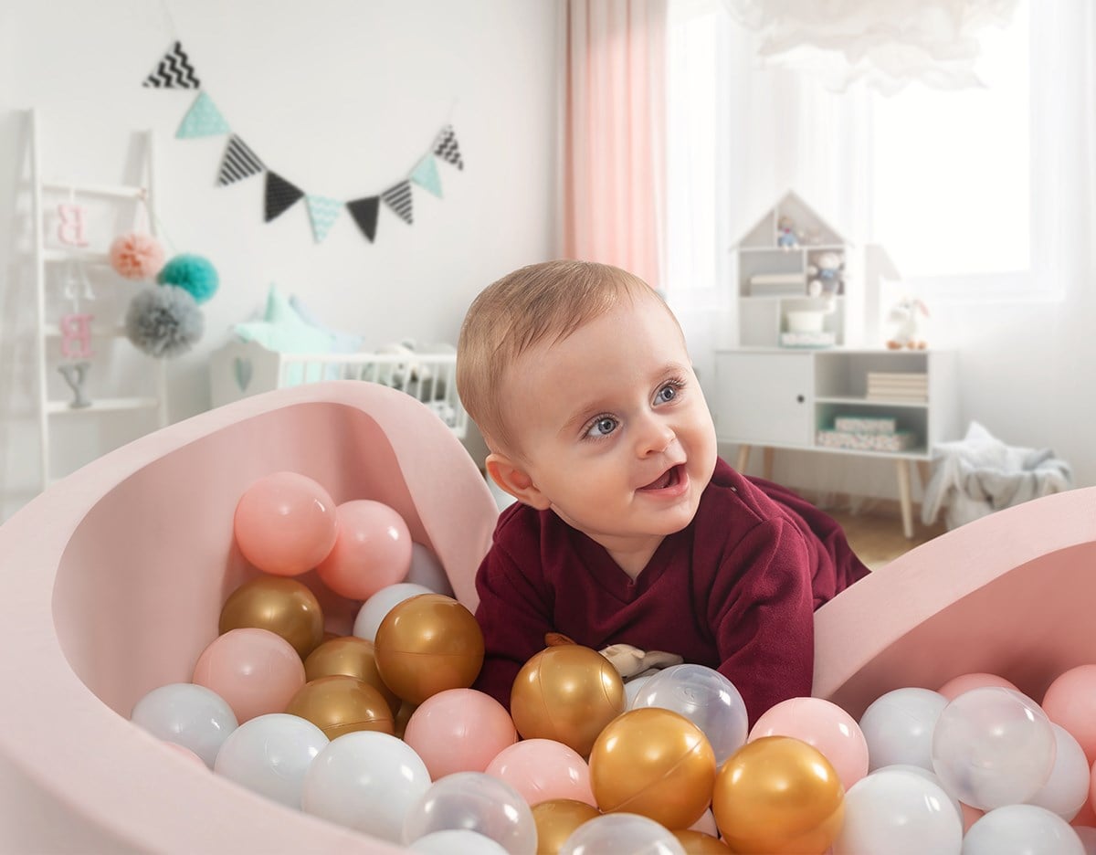Wellgro Bubble Pops Pembe Top Havuzu  - Pembe/Beyaz/Seffaf/Gold Top 