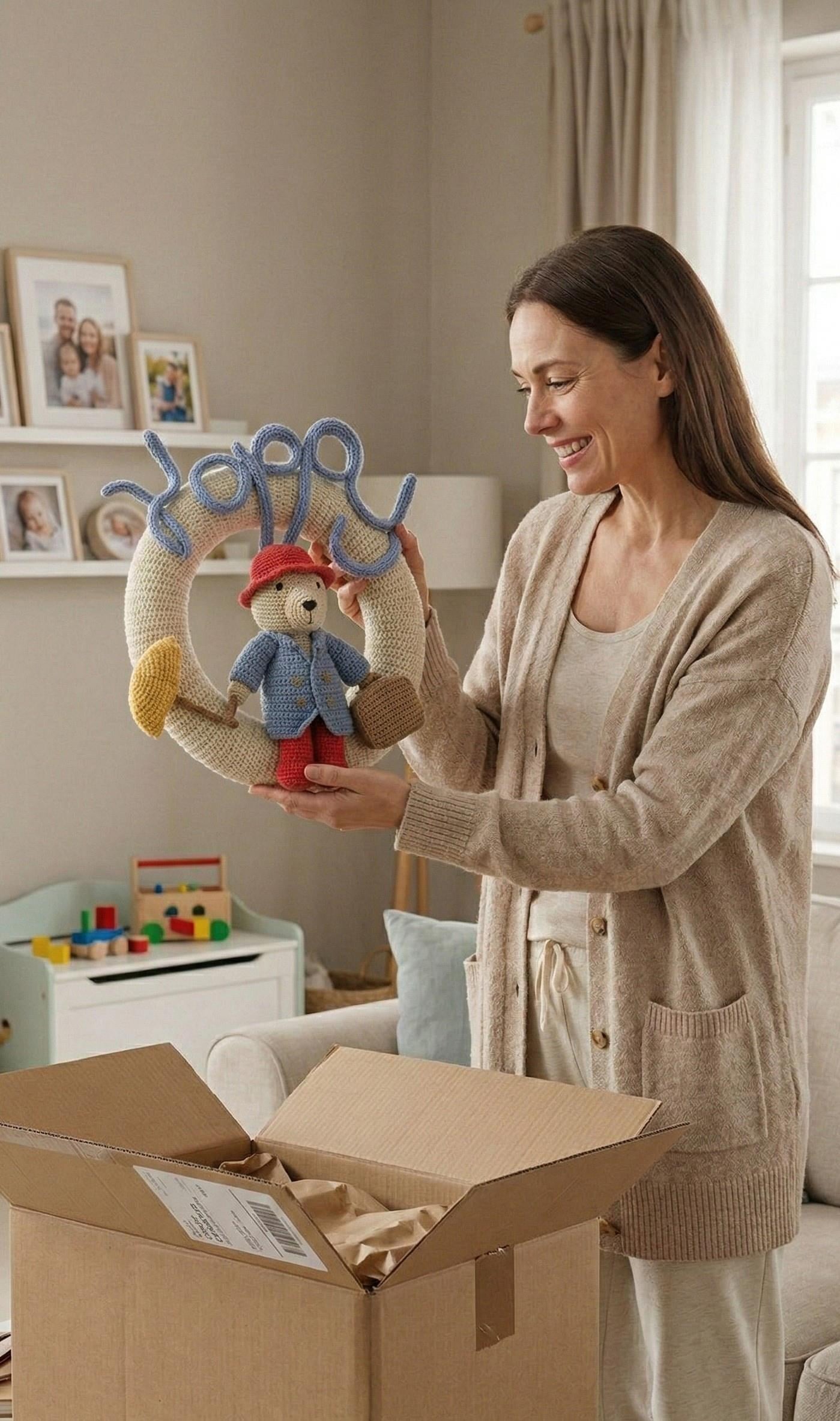 Wellgro Cuddly Amigurumis Ayıcık Çocuk Odası Kapı & Duvar Süsü
