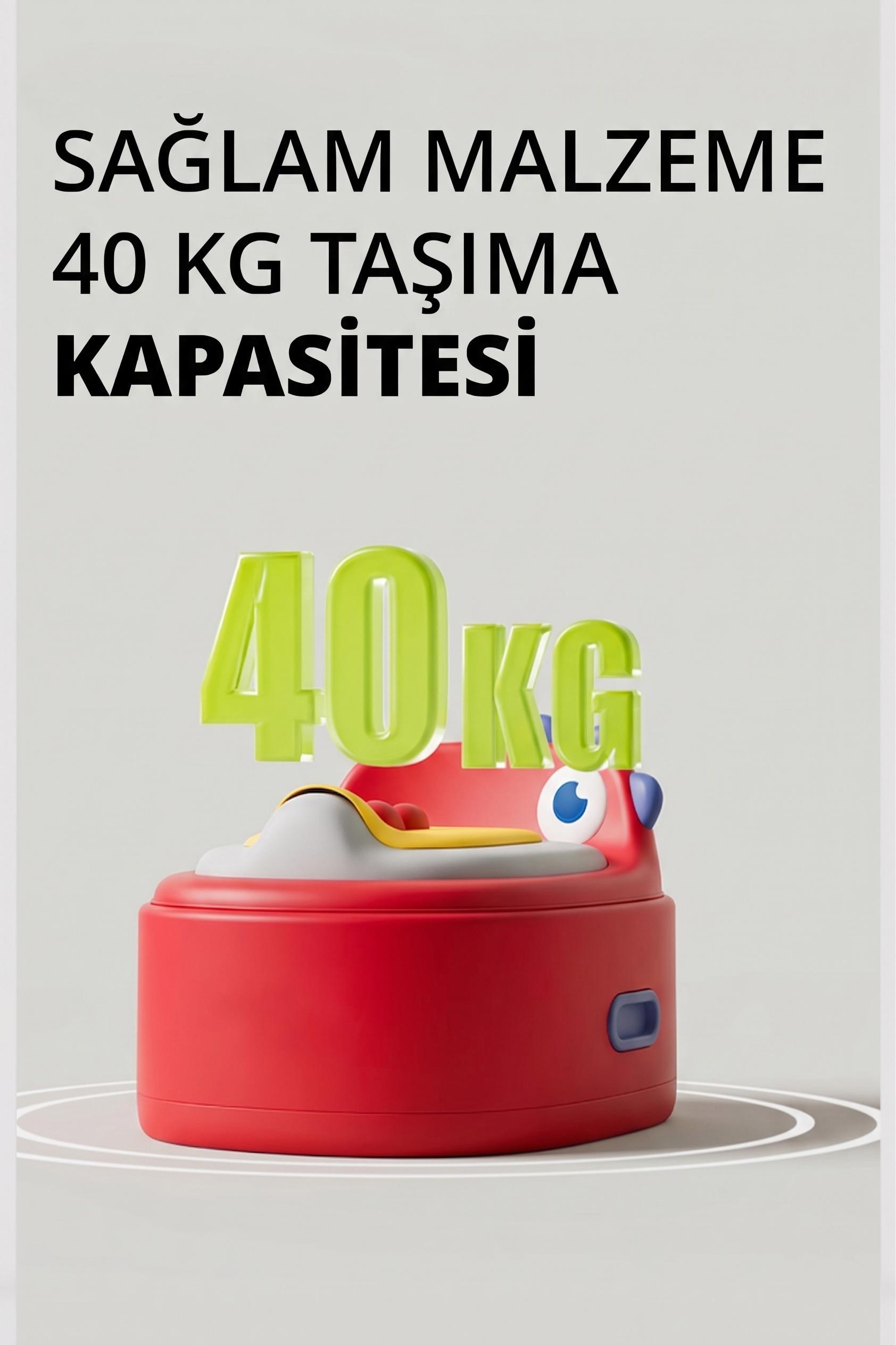 Wellgro Dino 2si 1 Arada Bebek Lazımlık ve Tuvalet Adaptörü - Kırmızı