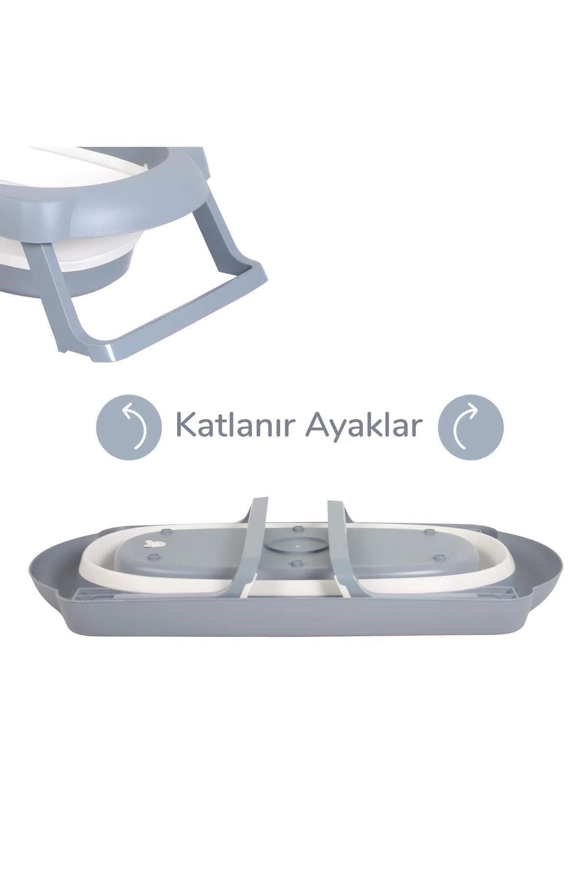 Wellgro Fileli Katlanır Banyo Seti, 3 Parça Bebek Banyo Küveti