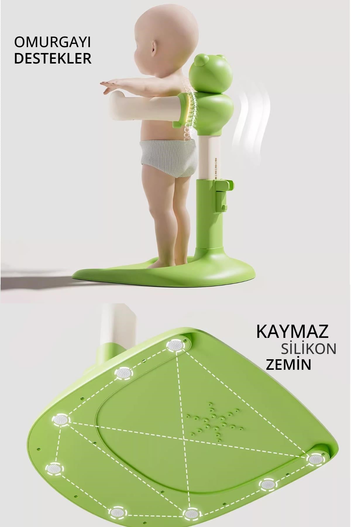 Wellgro HoldMe Bebek Banyo Duş Standı Yeşil Kurbağa