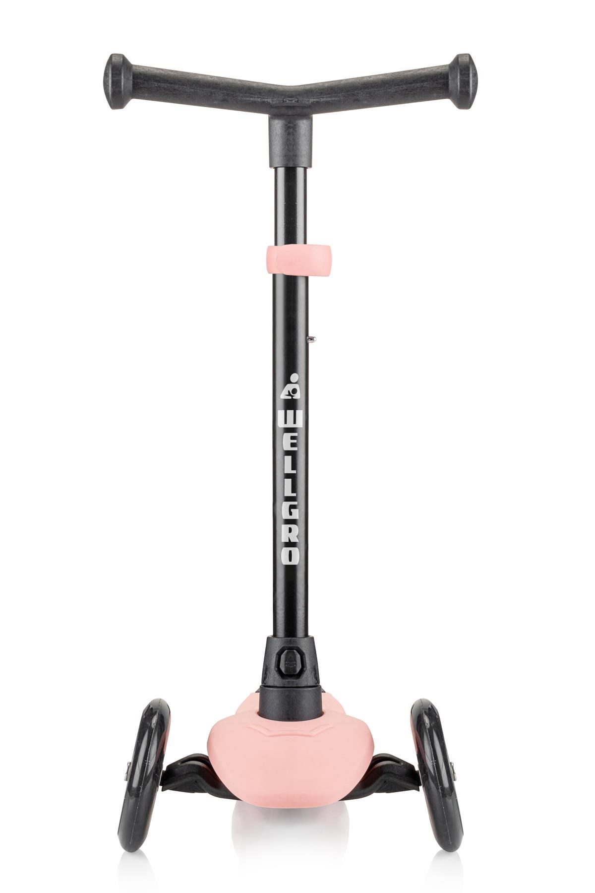 Wellgro Işıklı Scooter, Ayarlanabilir yükseklik, Ön Tekerleri Işıklı, Pembe