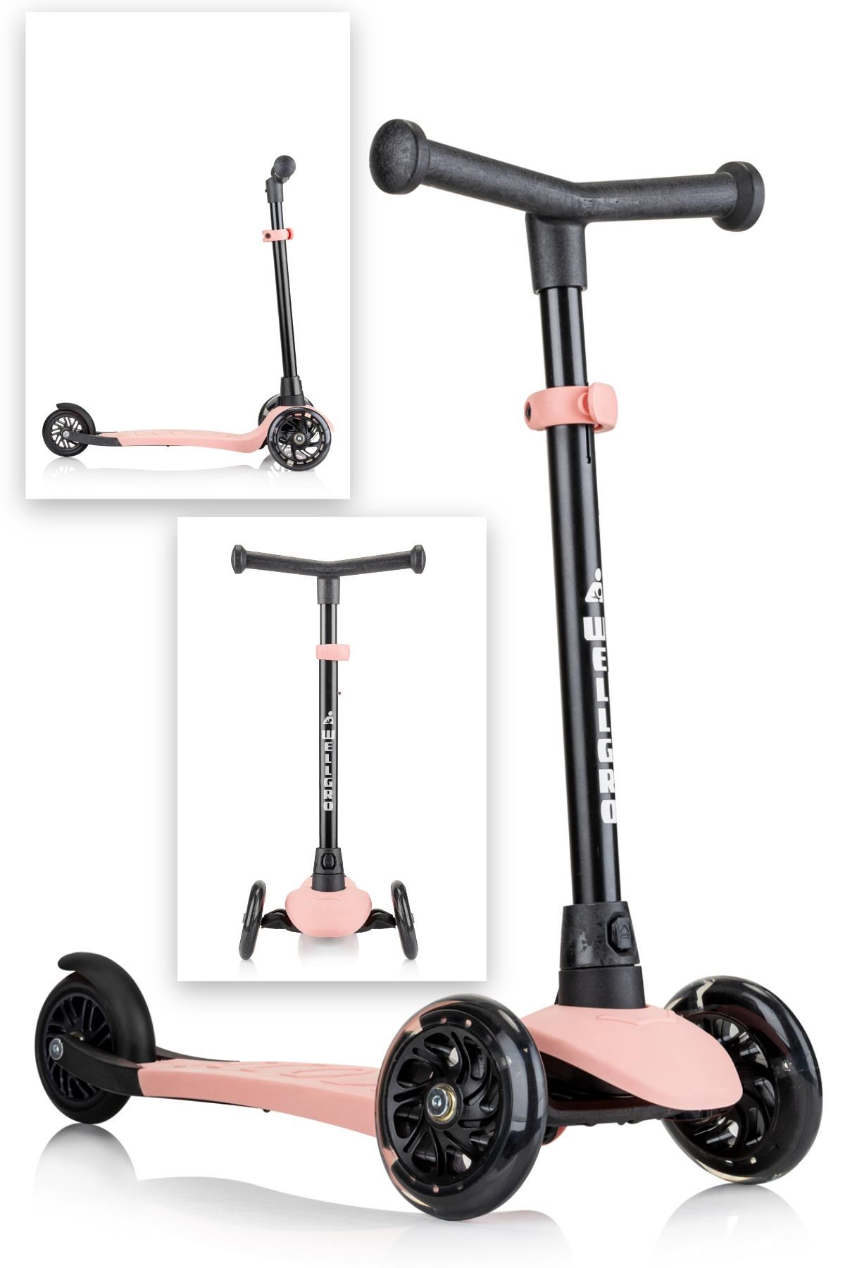 Wellgro Işıklı Scooter, Ayarlanabilir yükseklik, Ön Tekerleri Işıklı, Pembe