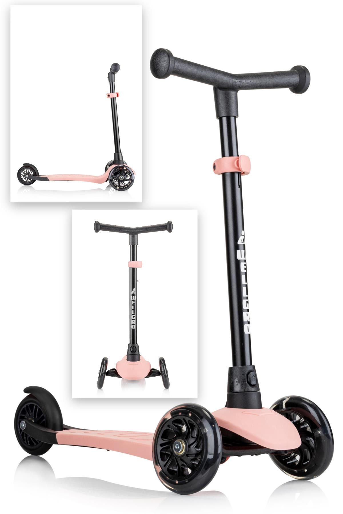 Wellgro Işıklı Scooter, Ayarlanabilir yükseklik, Ön Tekerleri Işıklı, Pembe