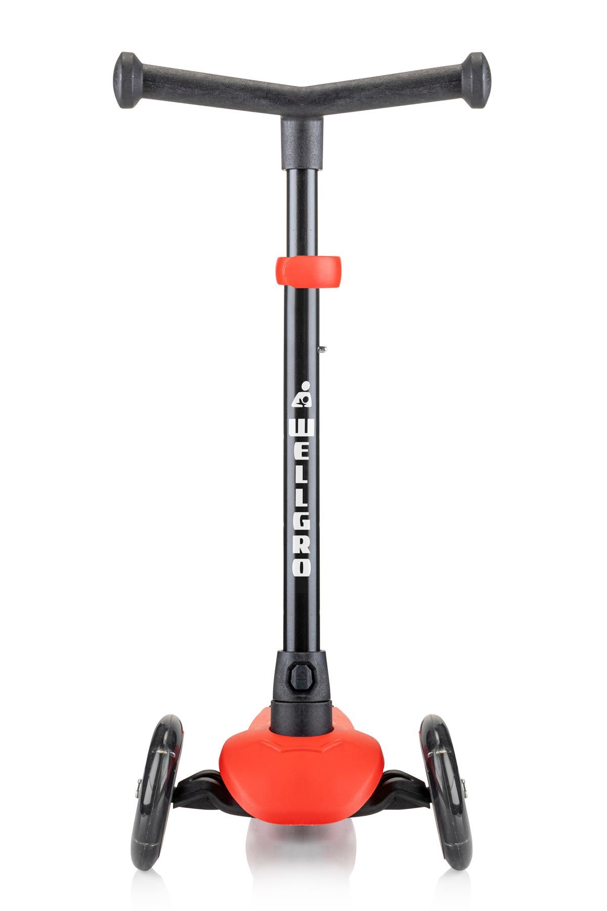 Wellgro Işıklı Scooter, Ayarlanabilir yükseklik, Ön Tekerleri Işıklı, Kırmızı