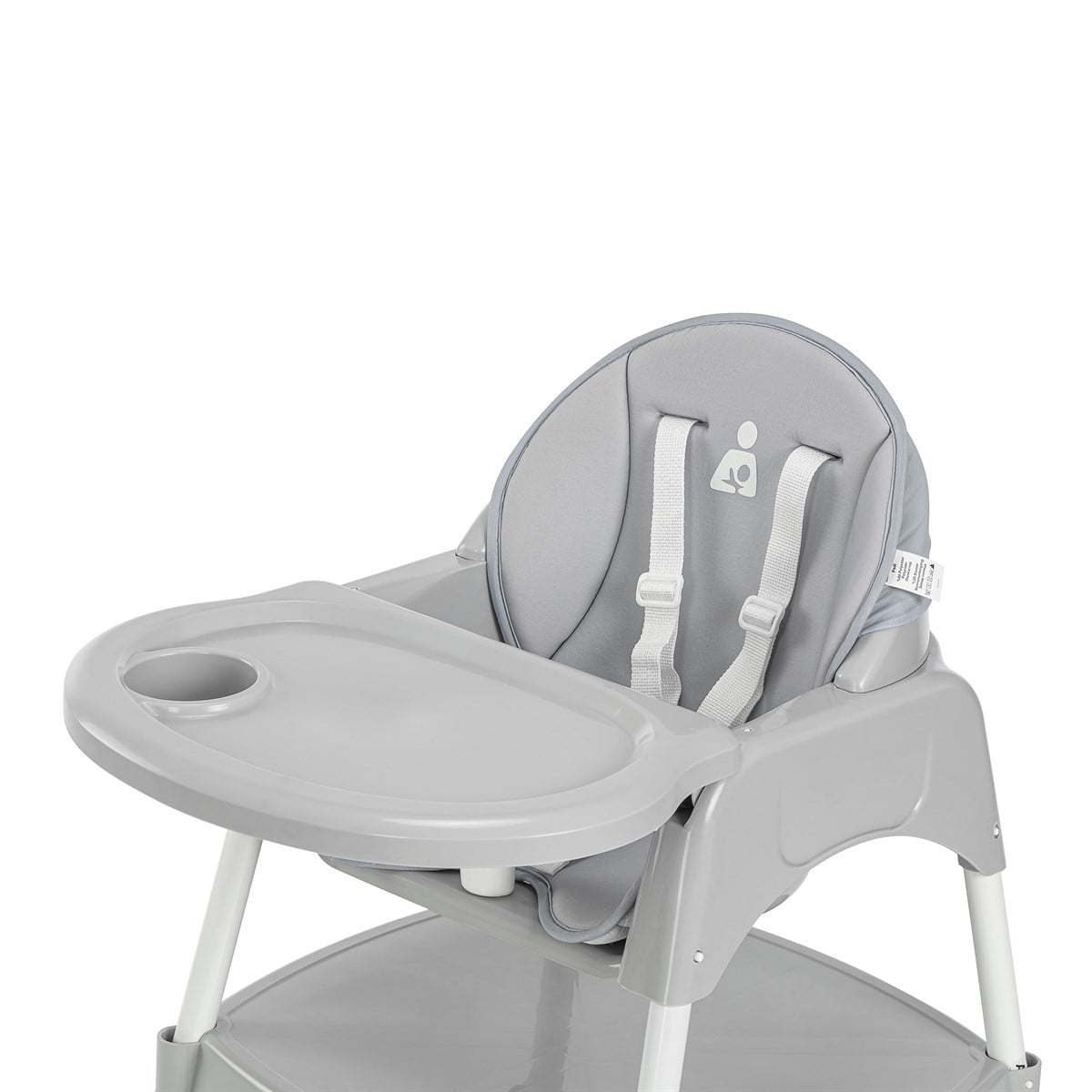 Wellgro Pretty 3in1 Çalışma Masalı Mama Sandalyesi, Gri