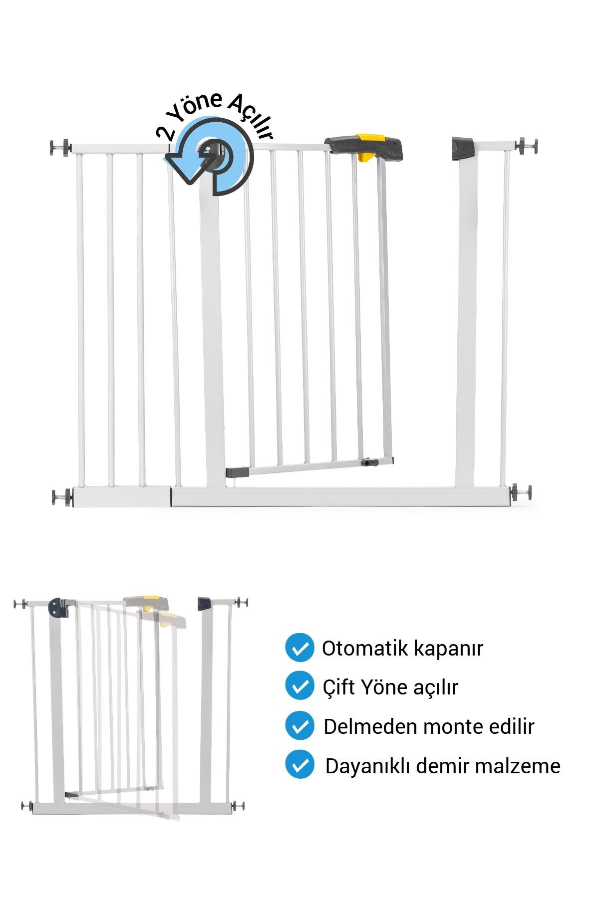 Wellgro Pro 95-100 cm Çocuk Güvenlik Kapısı, Merdiven Kapısı ve Korkuluk, Beyaz