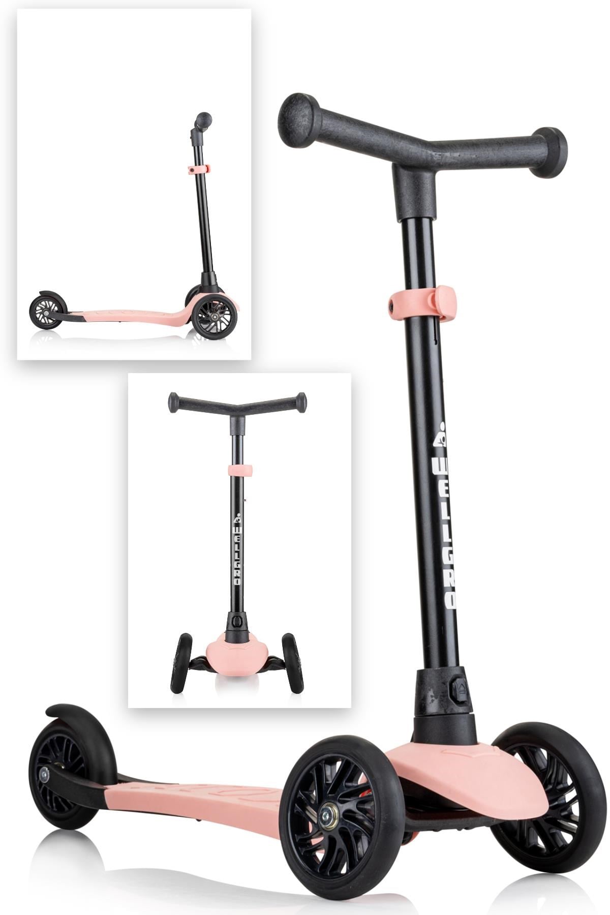 Wellgro Turbo Scooter, 3 Tekerli Yükseklik Ayarlı Çocuk Scooter - Pembe