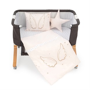 Angel Wings Mothers Side 5 Piece Baby Sleeping Set -Pink