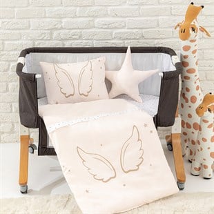Angel Wings Mothers Side 5 Piece Baby Sleeping Set -Pink