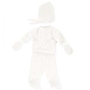 Angel Wings Muslin 5-Piece Newborn Set-White