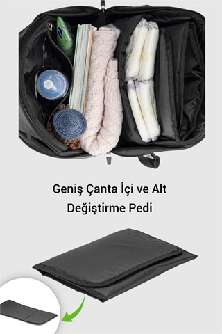 Welgro NovaBag Anne Bebek Bakım Çantası, Siyah