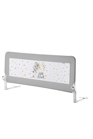Wellgro 150*65 cm Gri Desenli Yatak Bariyeri, Yatak Korkuluğu
