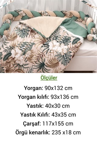 Wellgro 6 Parça Tropical Beşik & Karyola Uyku Seti