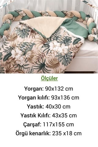 Wellgro 6 Parça Tropical Beşik & Karyola Uyku Seti