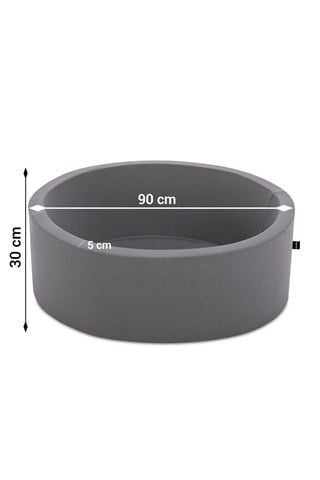 Wellgro 90x30 cm Sünger Top Havuzu Gri