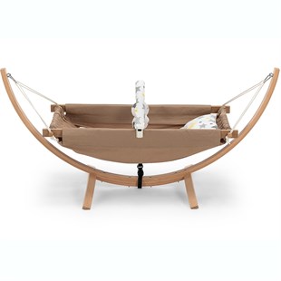Wellgro Wooden Baby Hammock Crib, Baby Hammock Brown
